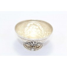 Handmade Dish Bowl Oxidized 925 Sterling Solid Silver India Hand Engraved G